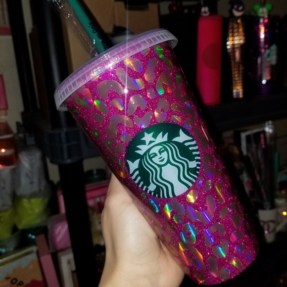 🆕️Starbucks, Custom, Leopard Holo, Cold Cup 🐆 - Picture 6 of 17